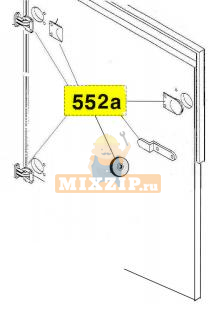 Петля (комплект) крепления фасада для встроенной стиральной машины Korting 43013964