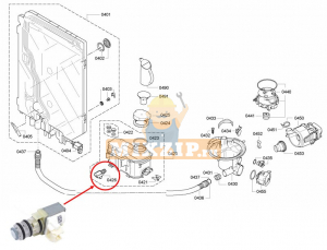 Электромагнитный клапан для посудомоечной машины Bosch Siemens Neff 611916, фото 3 | MixZip