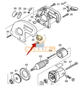    Makita 5103R, 5143R 631209-9,  1 | MixZip