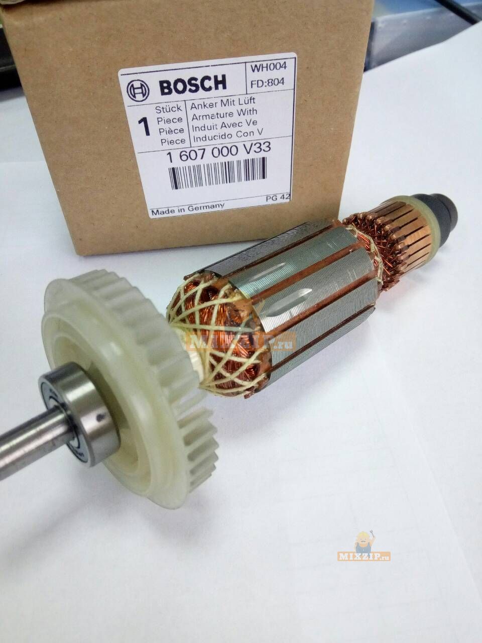 Якорь болгарки Bosch GWS 13-125 CIE (3601G9F000) 1607000V33 по низкой цене  - MIXZIP