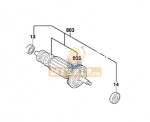    Bosch GWS 14-125 CI (3601H242F0) 1604010A22,  1 | MixZip