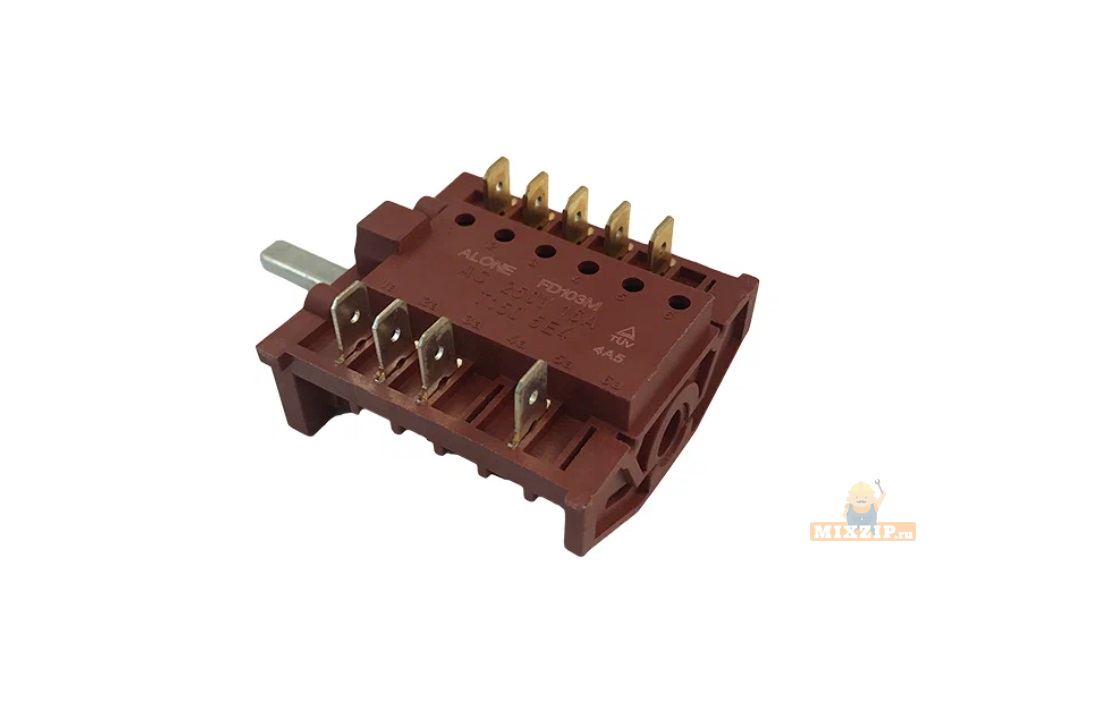 Переключатель режимов  ALONE FD103M AC 250V 16A T150 5E4 для духовки Midea 17471100000349