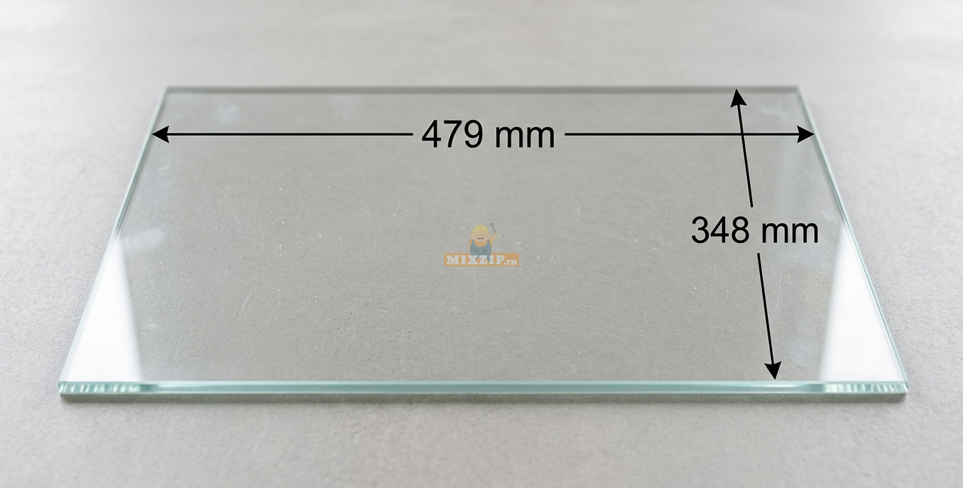 Среднее стекло двери духовки Хотпоинт-Аристон (Hotpoint-Ariston) 479x348x4mm