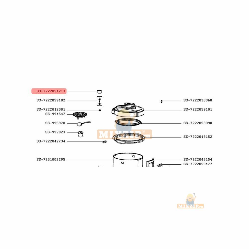 Клапан пара мультиварки Moulinex Speedy Cook по низкой цене - MIXZIP