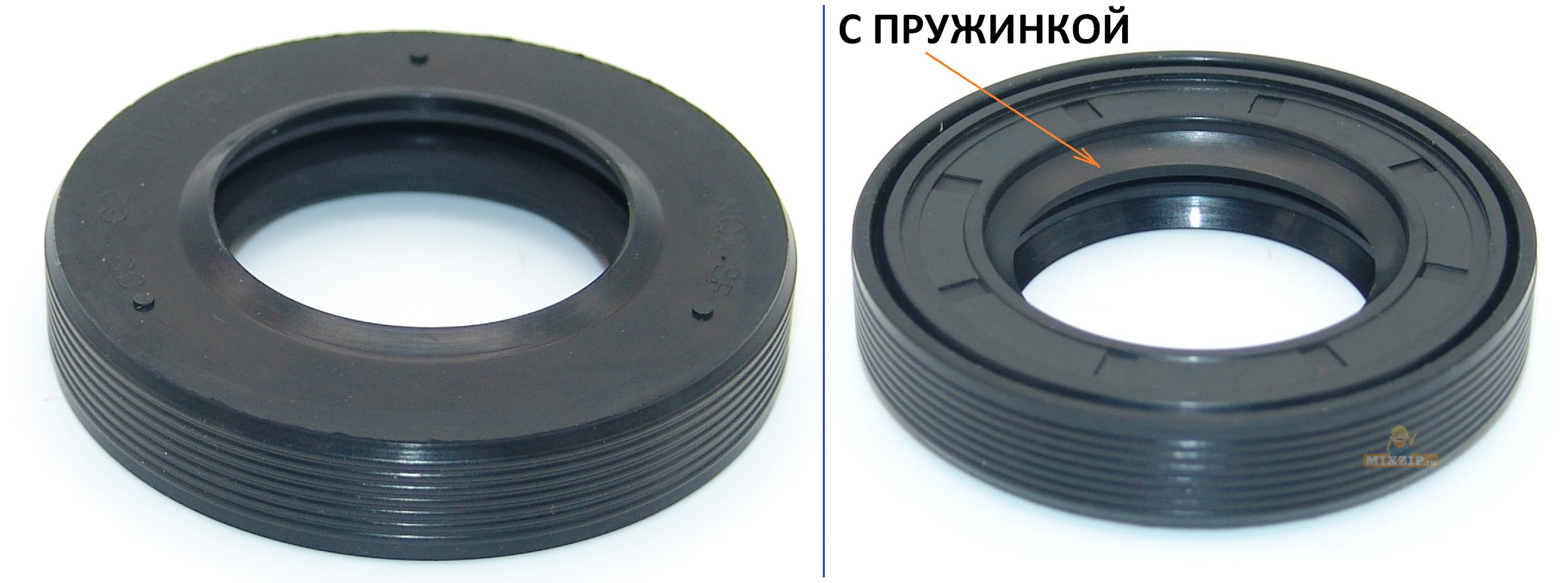 Сальник 35x62x11/12.5 (двойной) 'NQK.SF' для стиральной машины Electrolux, Zanussi, AEG, Bosch